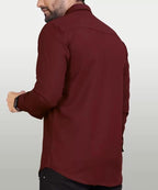 CB-COLEBROOK Mens Regular Fit Solid Soft Touch Cotton Casual Shirt with Pocket Design with Spread Collar & Full Sleeves (Availa