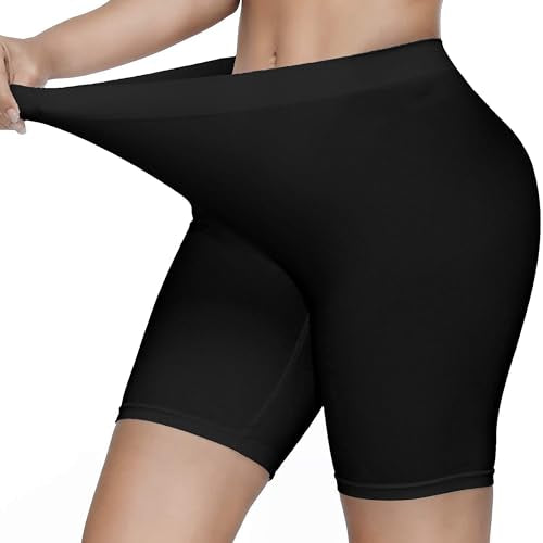 KYDA Womens Anti Bacterial Cycling Shorts, Under Skirt Biker Shorts, High Waist Stretchable Yoga Short & Gym Workout Skin Fit S