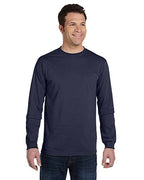 Mens 55 oz 100% Organic cotton classic Long-Sleeve T-Shirt - BLAcK - S(D0102H7ZgKJ)