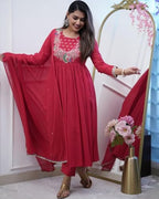 Fashion Basket Chinnon Embroidered Kurta Set For Women