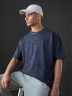 The Souled Store Avatar: Air Bender Men and Boys Short Sleeves Round Neck Blue Applique Pathed Woven Badge Casual Streetwear Cot