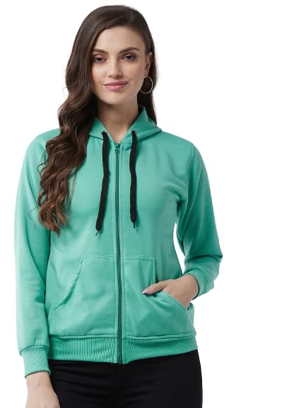 Pivl Full Sleeve Solid Women Sweatshirt_Olive, M