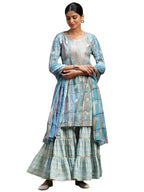 Libas WomenS Silk Blend Kurta Set (36693O_Blue