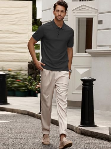Leriya Fashion Solid Regular Fit Casual Old Money Polo T Shirt For Men