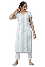 White Floral Motifs Dobby Kurta (Size: L)-24Aua13363Ss-702539