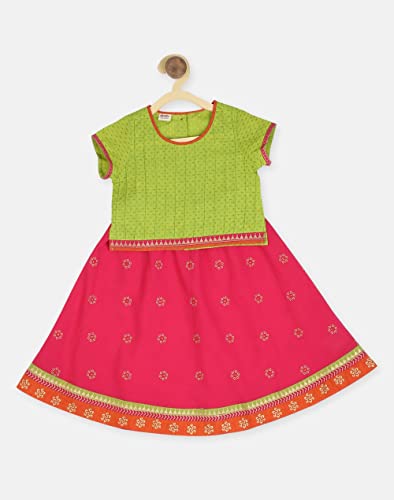Fabindia Baby GirlS Cotton Lehenga Set (200045301_Pink_3-6M)