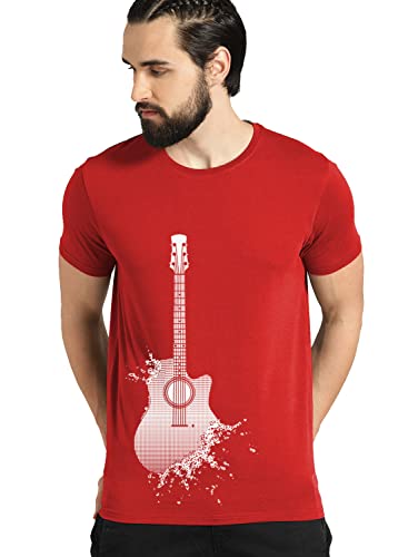 ADRO Graphic Design Printed T-Shirts for Men's (RNR-M-Gut-RD_Red_2XL)