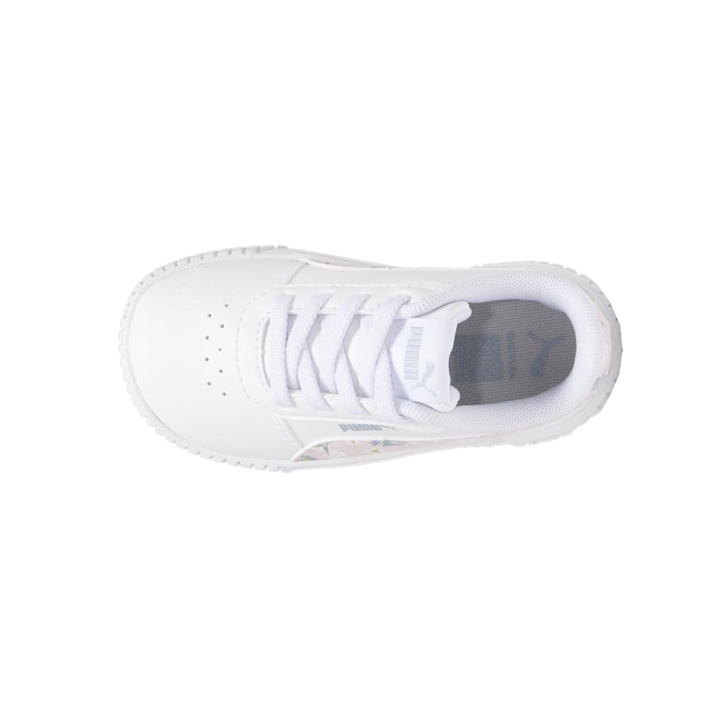 PUMA Kids Carina Sneaker, White-Chalk Pink-Blue Wash, 4 US Unisex Toddler