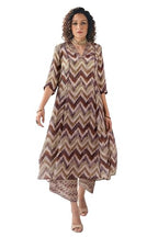 Toochki Dress For Women | Two Piece Dress For Women Long | Dress | Maxi Dress For Women | Dresses | Zig Zag Printed Dress | Cott
