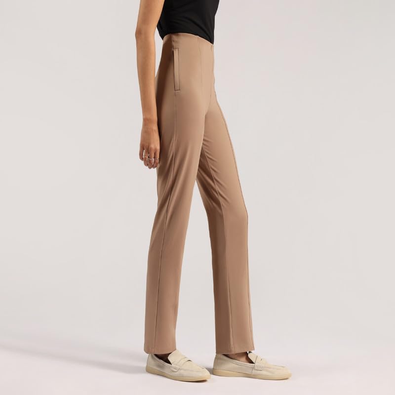 Blissclub Womens Straight Pants (Ultimatestraight_Mocha_Barkha Brown