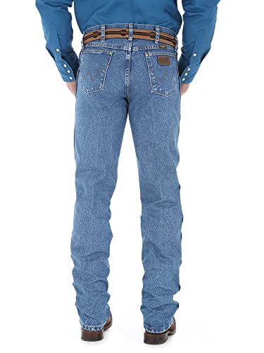 Wrangler Men's Premium Performance Cowboy Cut Regular Fit Jean, Stonewash, 34W x 36L