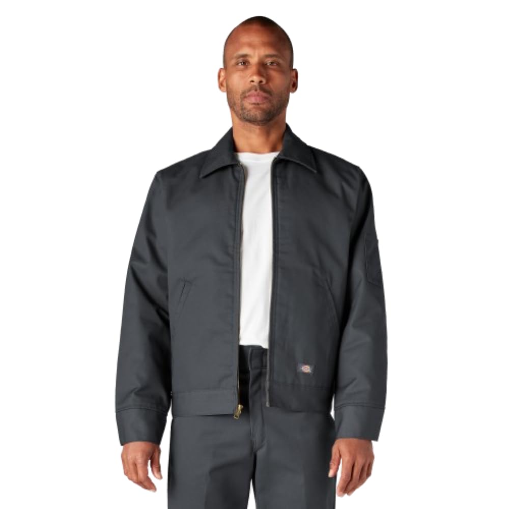Dickies Mens Insulated Eisenhower Front-Zip Jacket,charcoal,SmallRegular,charcoal,SmallRegular