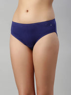 Enamor Cotton Hipster Panties for Women Pack of 5, Full Coverage, Grip Fit with Antimicrobial & Stain Release Technology