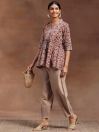 Libas WomenS Cotton A-Line Kurta (29101O_Rust