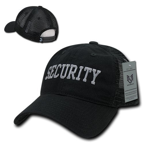 Relaxed Trucker Caps, Security, Black