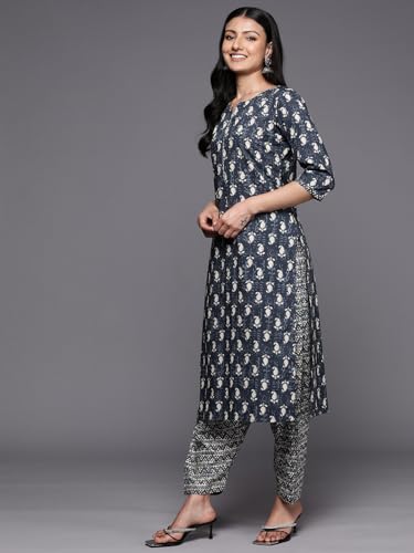 Libas WomenS Pure Cotton Kurta Sets (34242_Grey