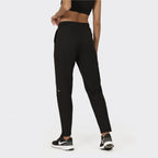 BlissClub Womens The Ultimate Tapered High Rise Pants | Mid Waist | Adjustable Drawstring | Elasticated Waistband | 2 Side Pock