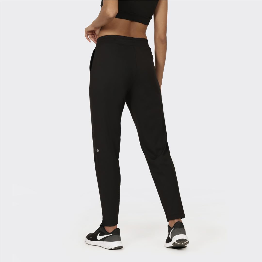 BlissClub Womens The Ultimate Tapered High Rise Pants | Mid Waist | Adjustable Drawstring | Elasticated Waistband | 2 Side Pock