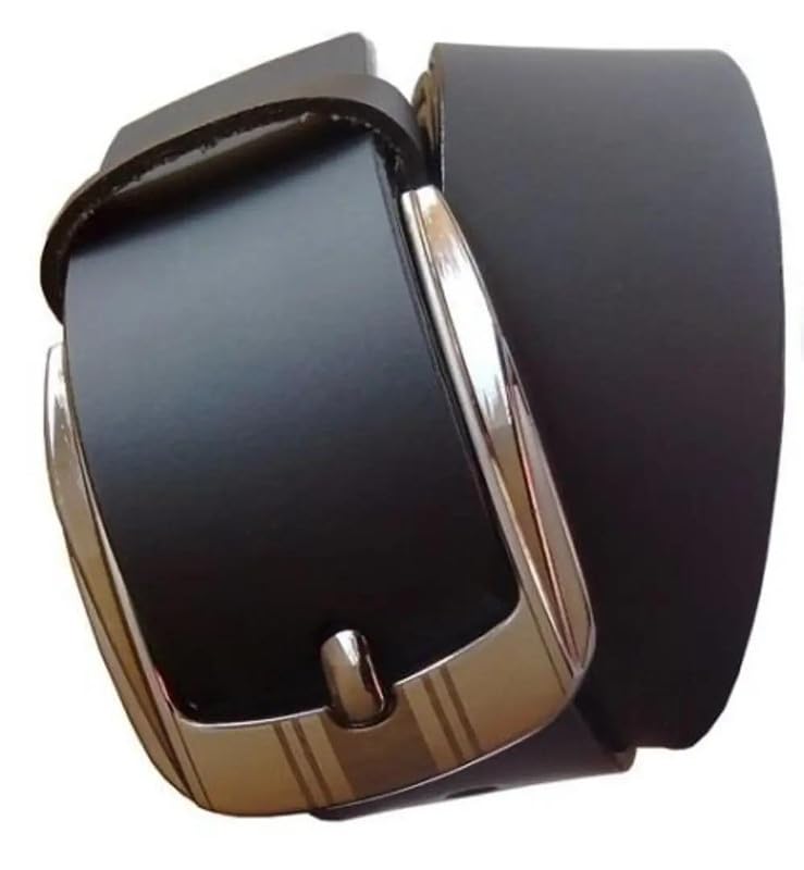 Sunshopping MenS Black Leather Belt (Aalasada) (48) 48