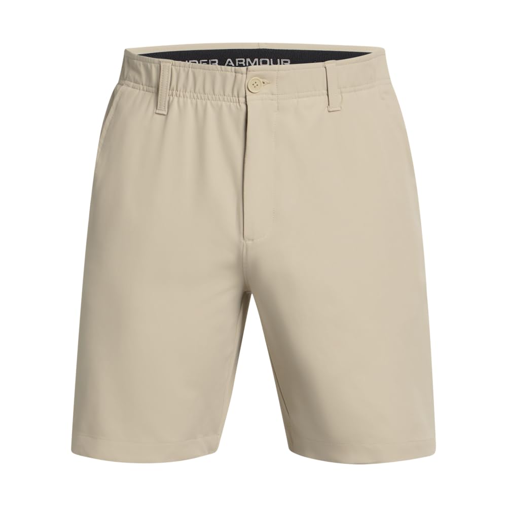 Under Armour Men's Drive 8 Inch Shorts, (289) Khaki Base / / Halo Gray, 32