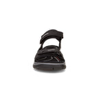 ECCO Women's Yucatan Sport Sandal, Black/Mole/Black Oil Nubuck, 8-8.5