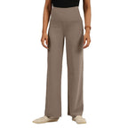 BlissClub Ultimate Sculpt Wide - Legged Pants, Ribbed Waistband, Wide Silhouette, 2 Zippered Pockets