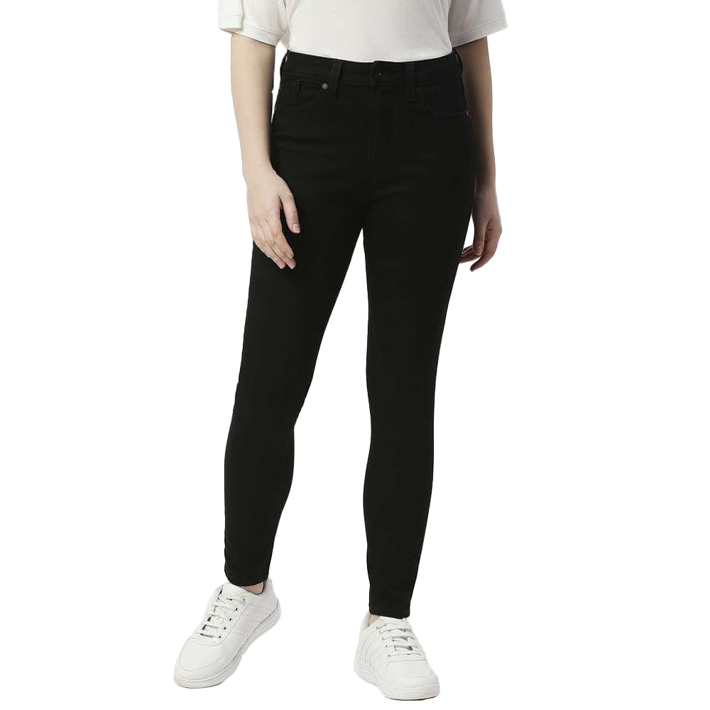 Pepe Jeans High Rise Cotton Skinny Fit WomenS Jeans (Black, Size_32)