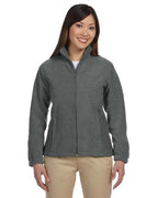 Ladies 8 oz Full-Zip Fleece - BLAcK - XS(D0102H76WE8)