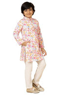A.T.U.N. (ALL THINGS UBER NICE) Boys Rouge Floral Printed Kurta Pyjama Set