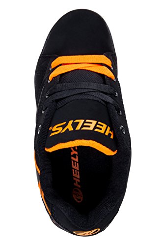Heelys Kids Propel Skate Shoe, Black/Orange, 4 M US Big Kid