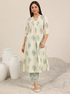Libas Women'S Cotton Kurta Set (400439_Off White_Xxl)