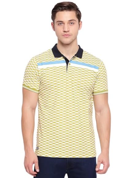 Pepe Jeans Mens Geometric Regular Polo (Pm541475_Green Xl)