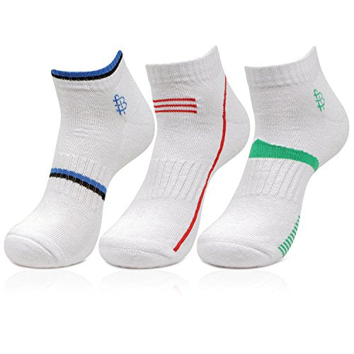 Bonjour Mens Cotton White Secret Length 3 Pairs Sports Socks