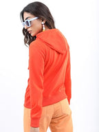 Ketch WomenS Cotton Blend Hooded Neck Sweatshirt (Khss000158_Red