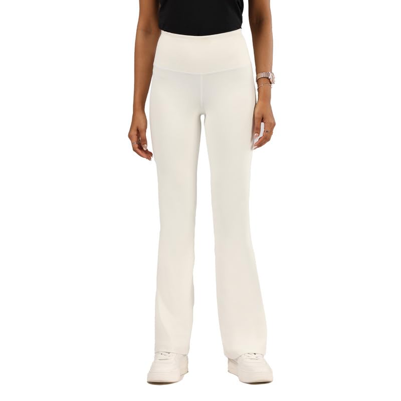 BlissClub Ultimate Flare Pants Lite Regular for Women Upto 54 ft | High Waist Trousers and Formal Pants for Office wear | Comfo