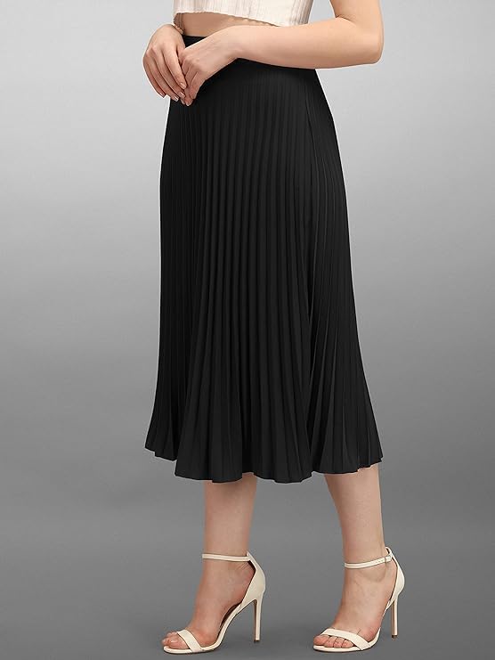 Kzully | Chic Midi Skirts Elegant Ensembles For Women & Girls Black