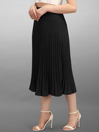 Kzully | Chic Midi Skirts Elegant Ensembles For Women & Girls Black