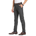 Turtle Men Pv Grey Solids Slim Fit Formal Trouser