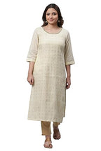Aurelia Women Cotton Kurta 23Aua14473-701232-Natural-M Off White