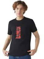 Bewakoof Batman Mens Typography Regular Fit Half Sleeve Round Neck Cotton Jersey T-Shirt_648496_Black_XL
