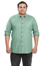 BE ACTIVE Mens Casual 100% Cotton Solid Plus Size Shirt || Plus Size Shirts for Men || Casual Plus Size Shirt || Casual Wear Sh