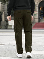 Greciilooks MenS Regular Fit Low Rise Cargos Trousers | Cargo Track Pant | Loose Fit | Regular Trouser | Treck PentS With Mult