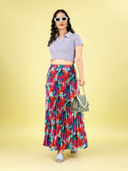 Kzully Crepe Western WomenS Skirts Multicolour
