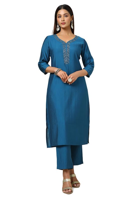 Soch Women Viscose Blend Embellished Kurta Set with Cutdana