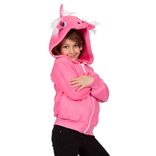 Diva Pink Unicorn Hoodie Kid L