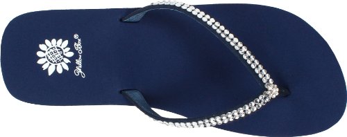 Yellow Box womens Jello Flip Flop, Navy, 8 US