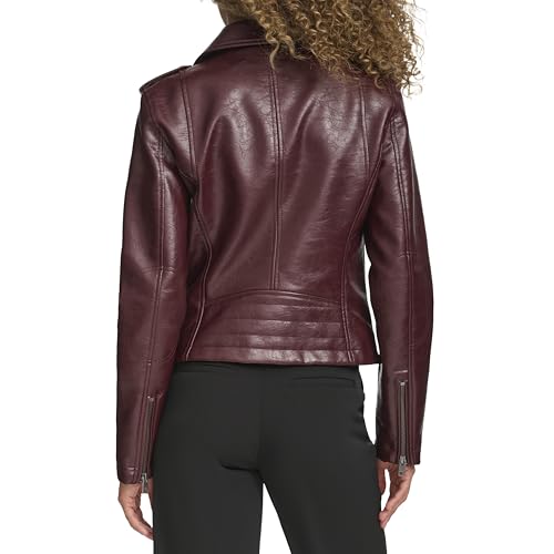 Levi's Women's The Classic Faux Leather Moto Jacket (Regular & Plus Size), Fig Gloss Pu, Medium