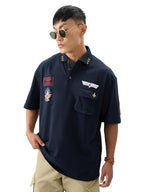 The Souled Store Solids: White Men And Boys Short Sleeve Regular Fit Cotton Blend Mandarin Polos