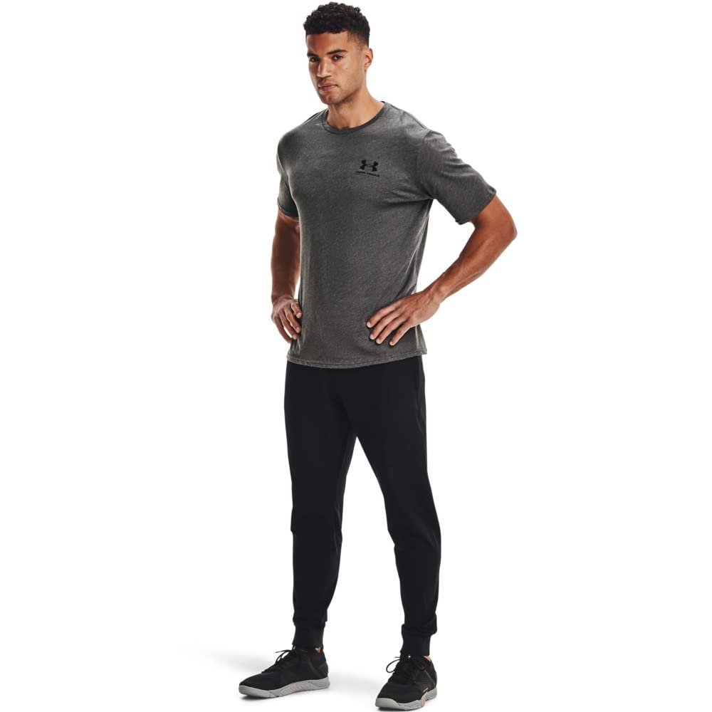 Under Armour Men's Sportstyle Left Chest Short-Sleeve T-Shirt , Charcoal Medium Heat (019)/Black, XX-Large