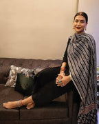 ANNI DESIGNER Womens Rayon Viscose Anarkali Solid Kurta with Pant & Dupatta (Avantika Black_M_Black_Medium)